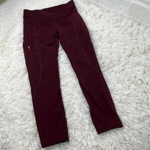 Lululemon Extra Mile Crop (Reflective 23") Garnet